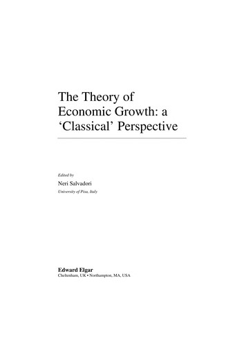 The theory of economic growth