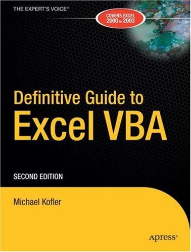 Definitive guide to Excel VBA