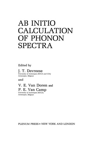 AB Initio Calculation of Phonon Spectra