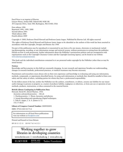 Acoustics and Psychoacoustics