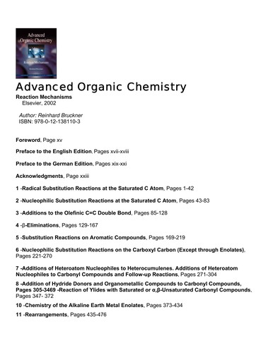 Advanced organic chemistry
