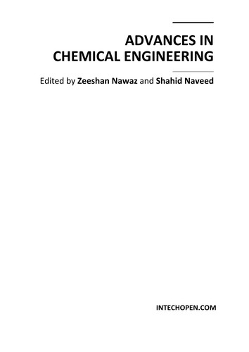 Advances in chemical engineering