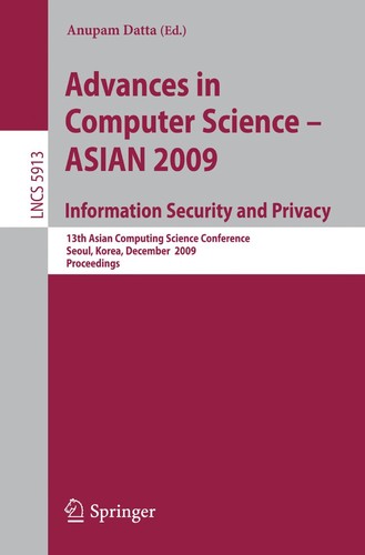 Advances in Computer Science--ASIAN 2009