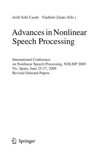 Advances in nonlinear speech processing