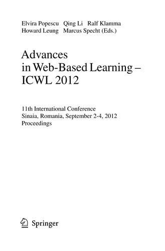 Advances in Web-Based Learning - ICWL 2012