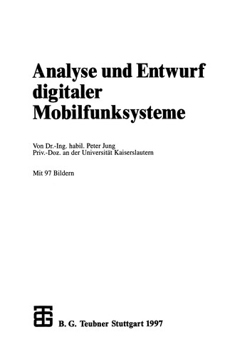 Analyse und Entwurf digitaler Mobilfunksysteme