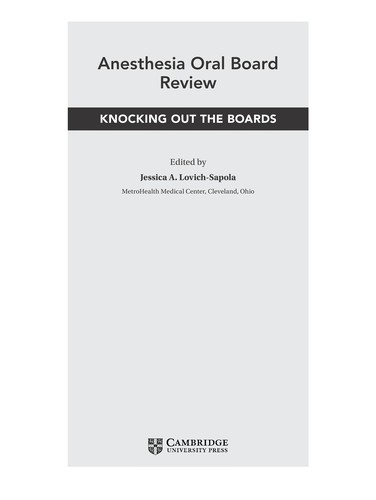 Anesthesia Oral Board Review