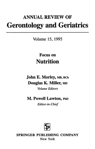 Annual Review of Gerontology and Geriatrics, Volume 15
