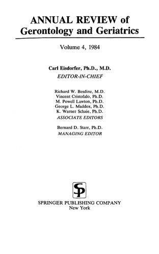 Annual Review of Gerontology and Geriatrics 4