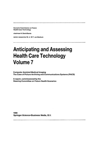 Anticipating and Assessing Health Care Technology