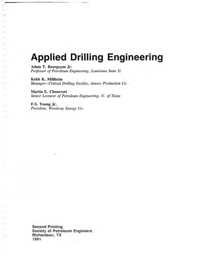 Applied drilling engineering