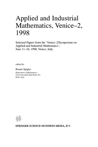 Applied and Industrial Mathematics, Venice--2, 1998