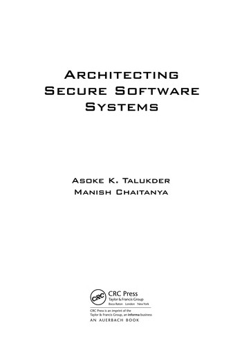 Architecting Secure Software Systems