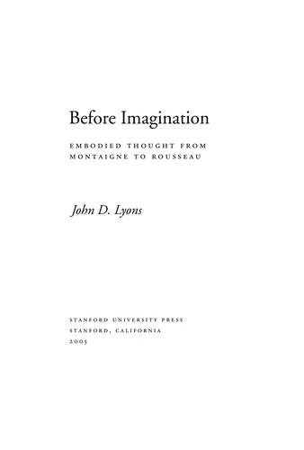 Before imagination