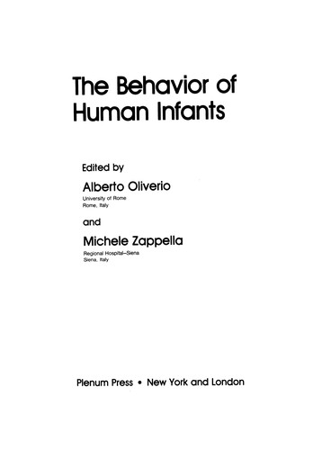 The Behavior of Human Infants