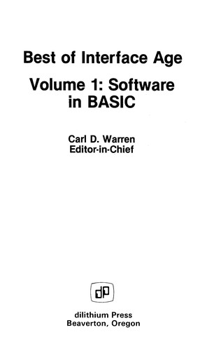 Best of Interface Age, Volume 1: Software in BASIC