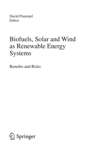 Biofuels, solar and wind as renewable energy systems