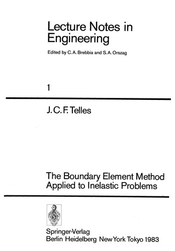 The Boundary Element Method Applied to Inelastic Problems