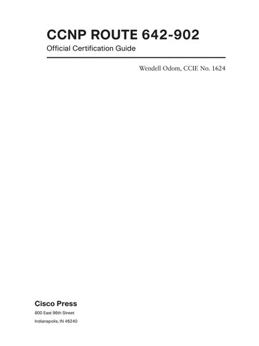 CCNP Route 642-902 official certification guide