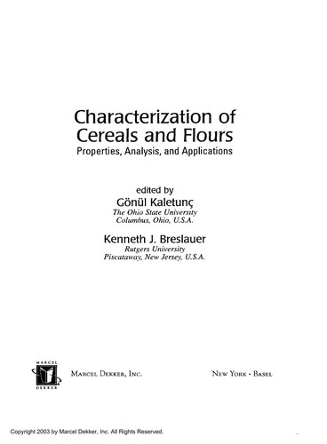 Characterization of cereals and flours