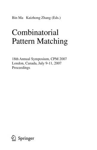 Combinatorial Pattern Matching