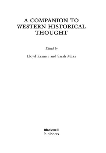 A Companion to Western Historical Thought