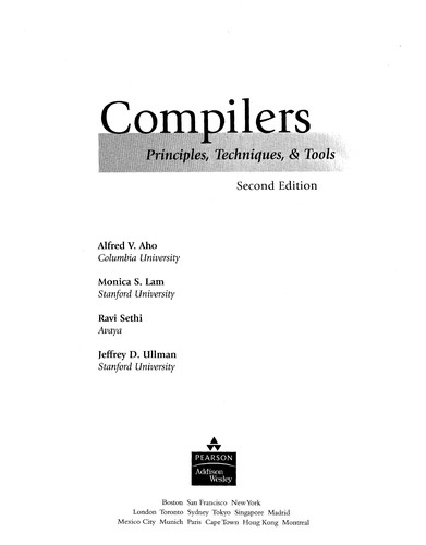 Compilers Principles, Techniques, & Tools + Gradiance