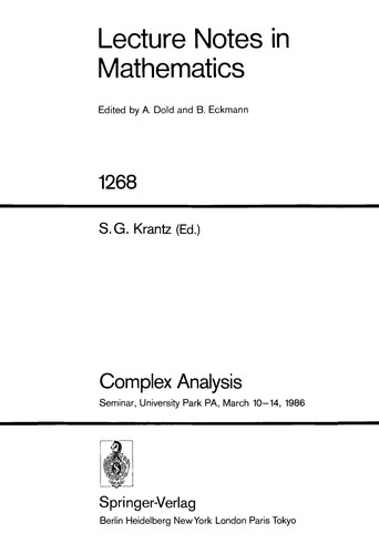 Complex analysis