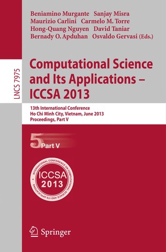 Computational Science and Its Applications – ICCSA 2013
