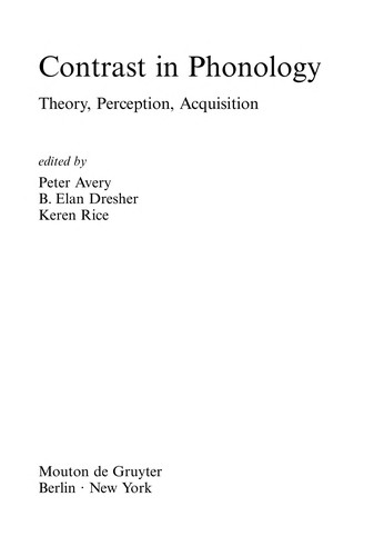 Contrast in Phonology