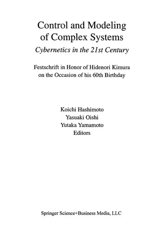 Control and Modeling of Complex Systems