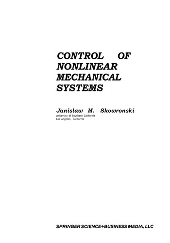 Control of Nonlinear Mechanical Systems
