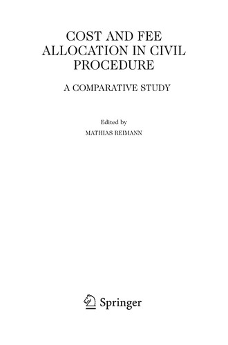 Cost and Fee Allocation in Civil Procedure
