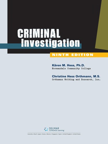 Criminal investigation