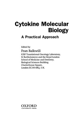 Cytokine molecular biology
