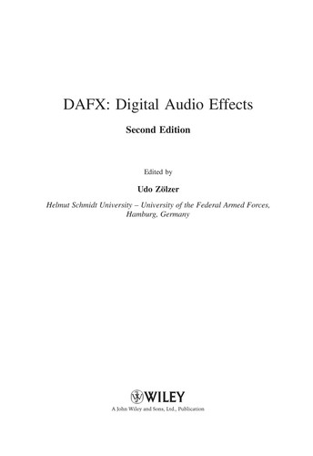 DAFX: Digital Audio Effects