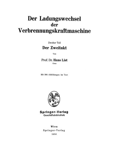 Der Ladungswechsel der Verbrennungskraftmaschine