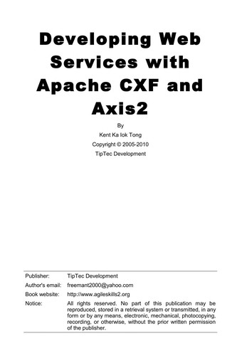 Developing Web services with Apache Axis2