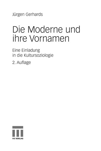 Die Moderne und ihre Vornamen