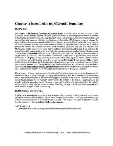 Differential equations with mathematica