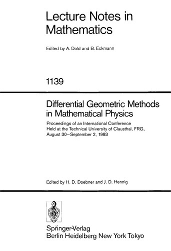 Differential geometric methods in mathematical physics