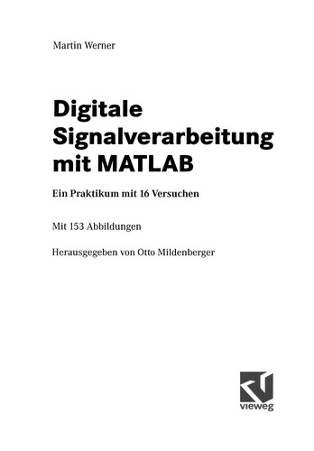 Digitale Signalverarbeitung mit MATLAB