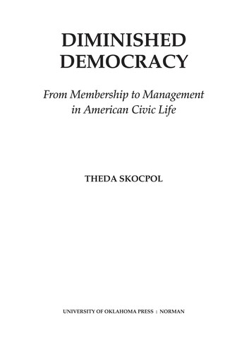 Diminished democracy