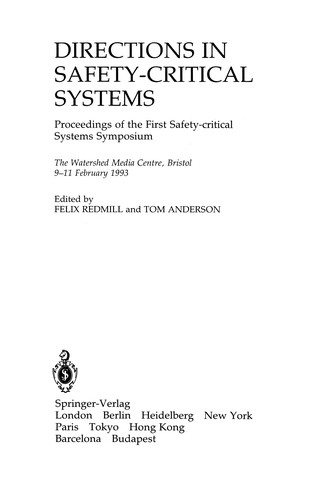 Directions in Safety-Critical Systems