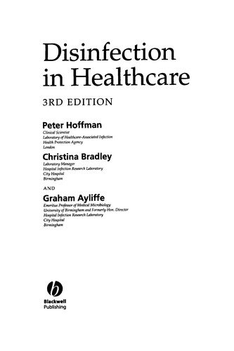 Disinfection in Healthcare