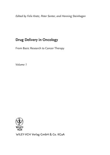 Drug delivery in oncology