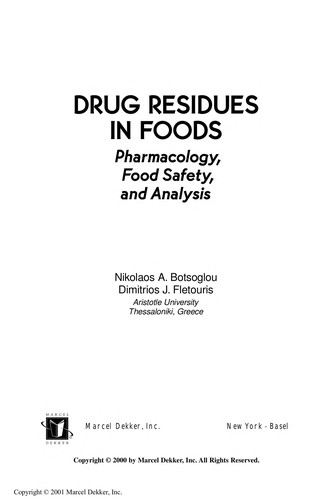 Drug Residues in Foods