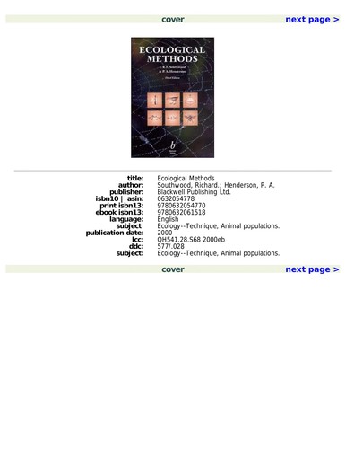 Ecological Methods