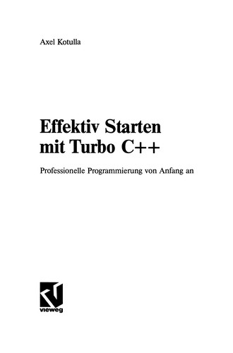 Effektiv Starten mit Turbo C++
