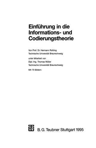 Einführung in die Informations- und Codierungstheorie